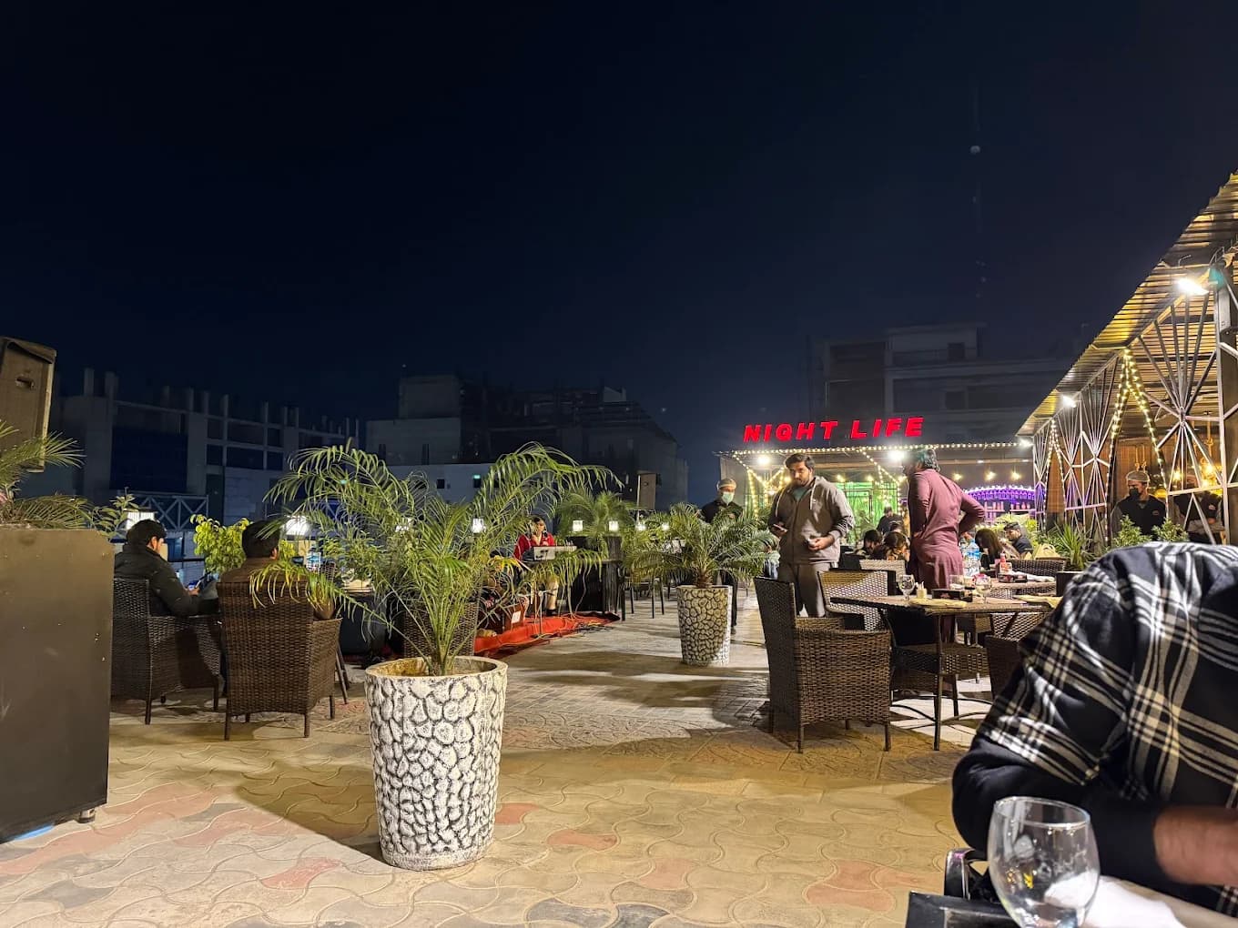 Nightlife Rooftop Restaurant - Main Entrance & Ambiance